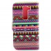 LG G2 mini - PU Leather Flip Stand Protective Phone Cover Case - Mixed Color Pattern